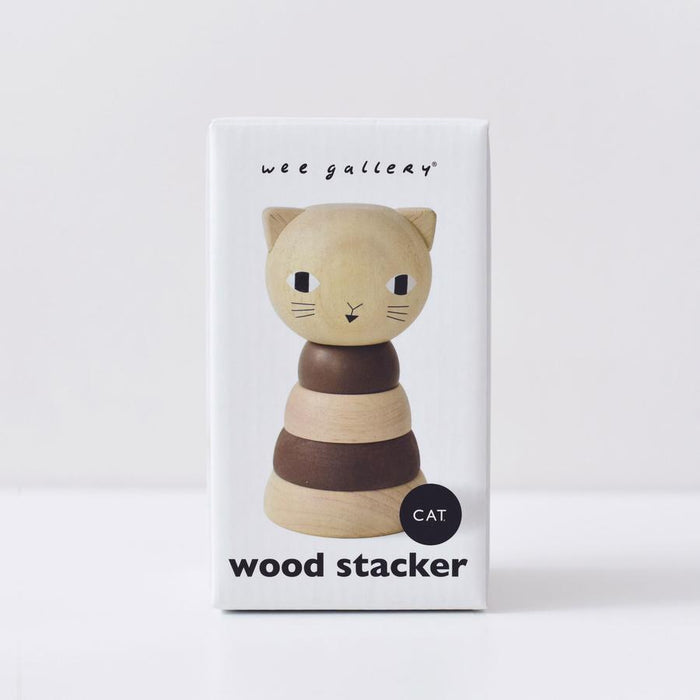 Wood stacker  - Toy cat for kids par Wee Gallery - Baby - 6 to 12 months | Jourès