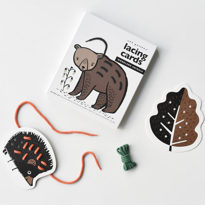 Lacing Cards - Woodland Animals par Wee Gallery - Educational toys | Jourès