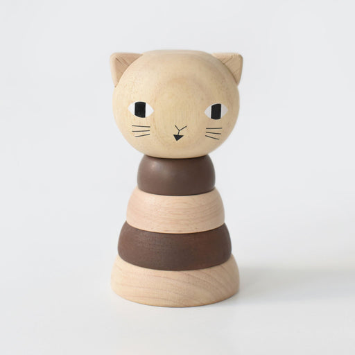 Wood stacker  - Toy cat for kids par Wee Gallery - Wooden toys | Jourès