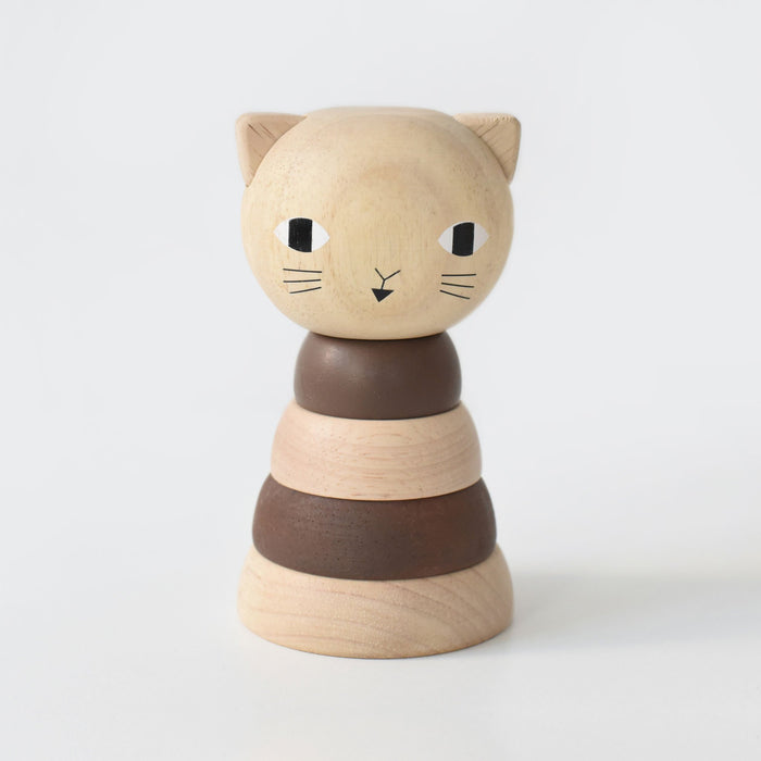 Wood stacker  - Toy cat for kids par Wee Gallery - Lunar New Year | Jourès