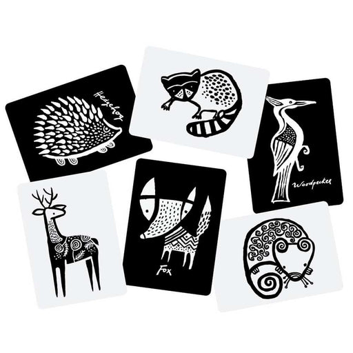 Sensory Art Cards - Woodland par Wee Gallery - The Black & White Collection | Jourès